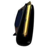 Saint Laurent Black Patent Date Charnière Minaudière Clutch