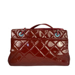 Chanel Red Patent Leather Chain Shoulder Bag 2012