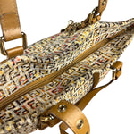 Fendi FF Floral Zucchino Shoulder Tote