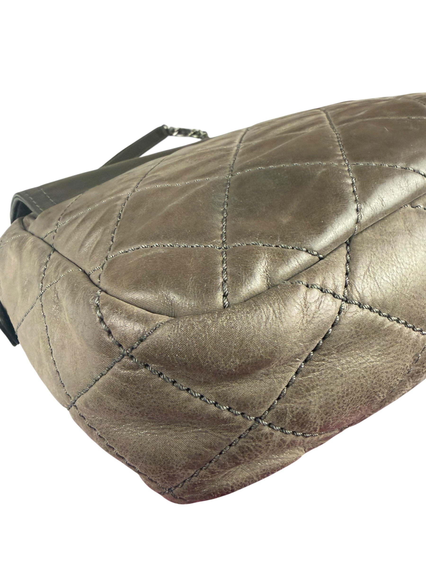Chanel Bicolor Quilted Leather Chain Flap Bag 2011