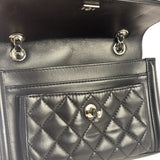 Chanel Black Quilted Leather Geometric Chain Flap Bag 2014