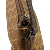Gucci Brown Leather Trim GG Boat Pochette