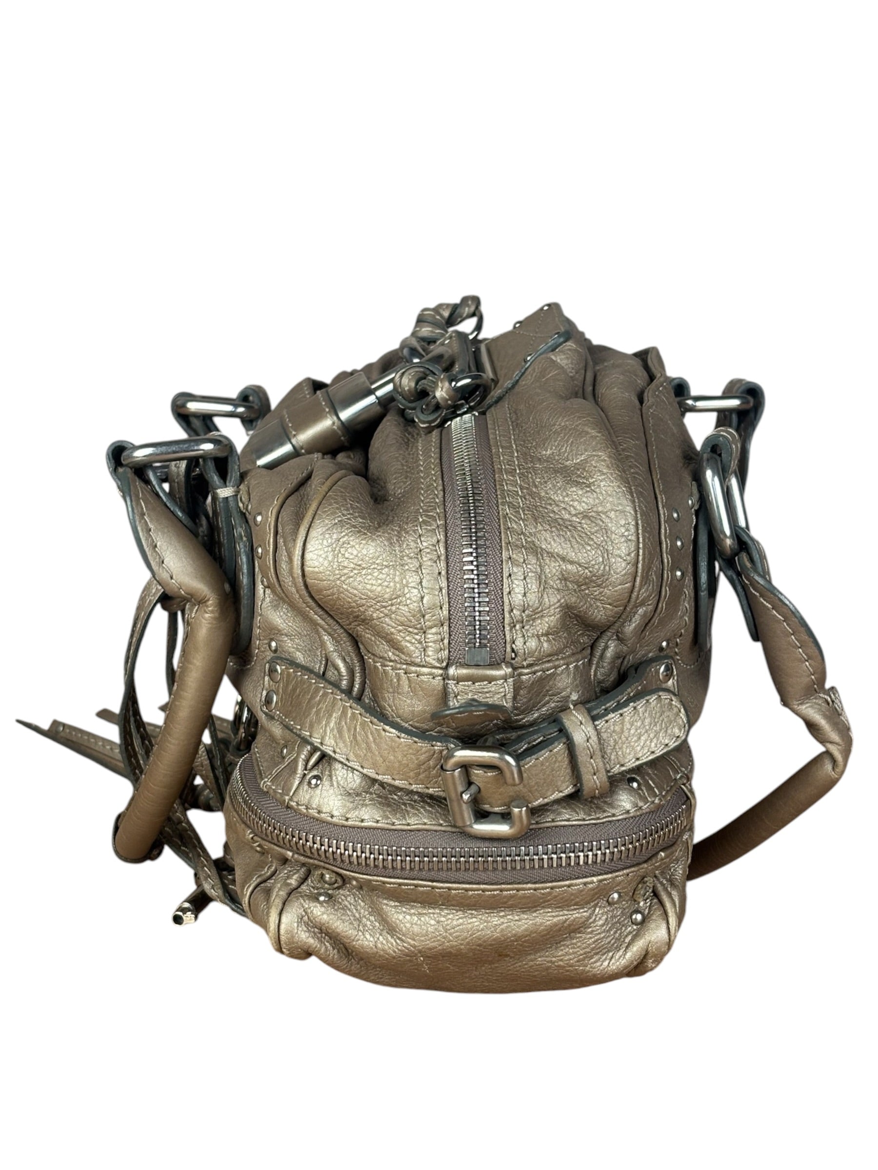 Chloe Metallic Taupe Vintage Paddington