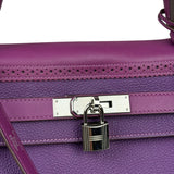 Hermes Kelly 35 Purple Ghillies Swift Togo Leather Handbag 2015