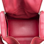 Hermes Lindy 34 Red/Fuchsia Clemence Leather Handbag 2014