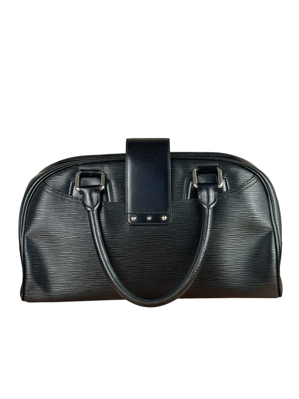Louis Vuitton Black Epi Leather Montaigne Bowling Handbag GM