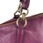 Coach Purple Pebbled Leather Small Kelsey Satchel Two-Way Bag