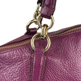 Coach Purple Pebbled Leather Small Kelsey Satchel Two-Way Bag