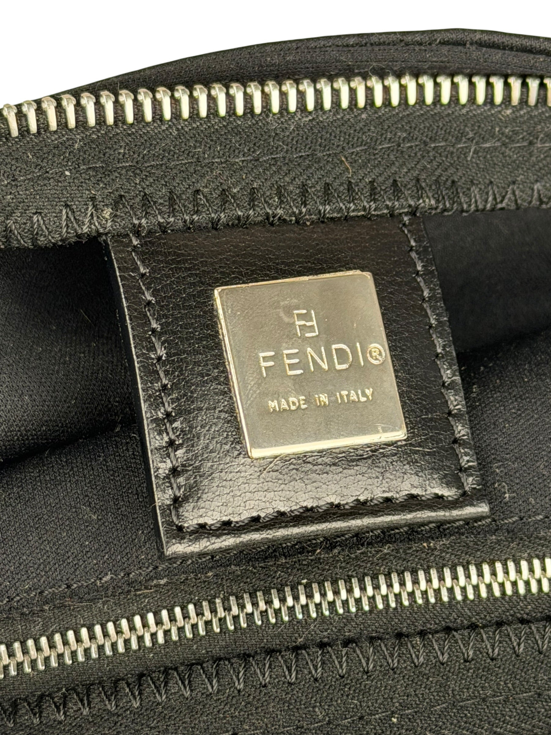 Fendi Black Nylon Mamma Baguette Shoulder Bag
