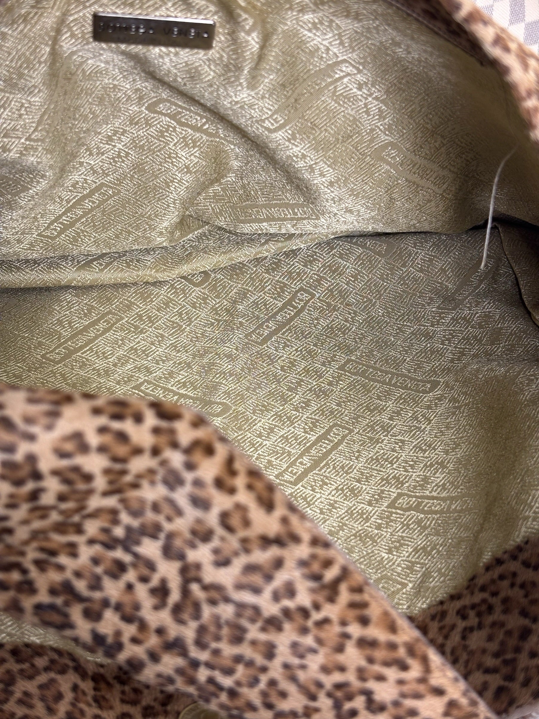 Bottega Veneta Vintage Leopard-Print Pony Hair Tote Bag