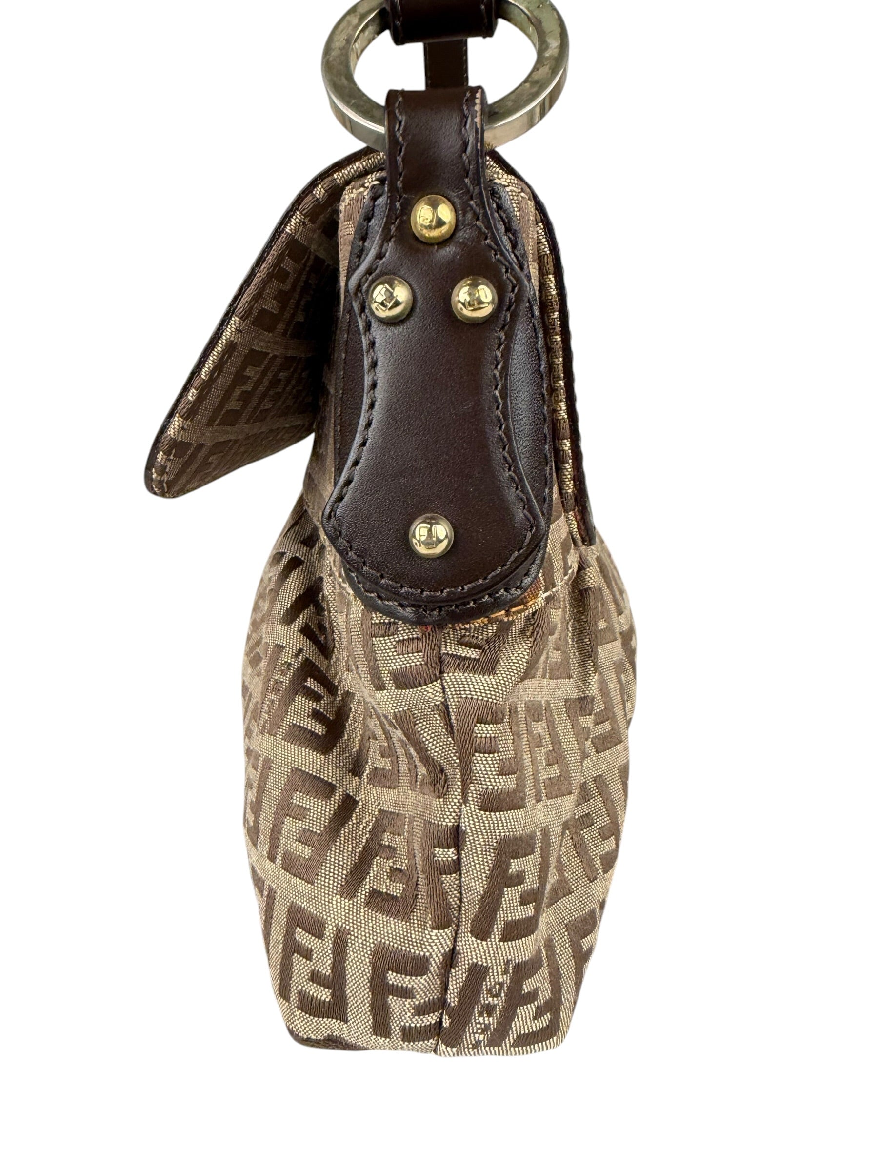 Fendi Zucca Chef Flap Shoulder Bag