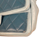 Chanel CC Two-Toned Blue Leather Flap Bag 2014