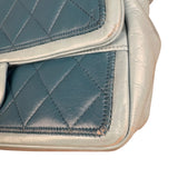 Chanel CC Two-Toned Blue Leather Flap Bag 2014