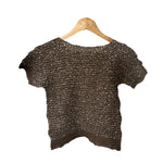 Issey Mayake Brown/Lilac Scrunched T-Shirt