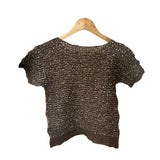 Issey Mayake Brown/Lilac Scrunched T-Shirt