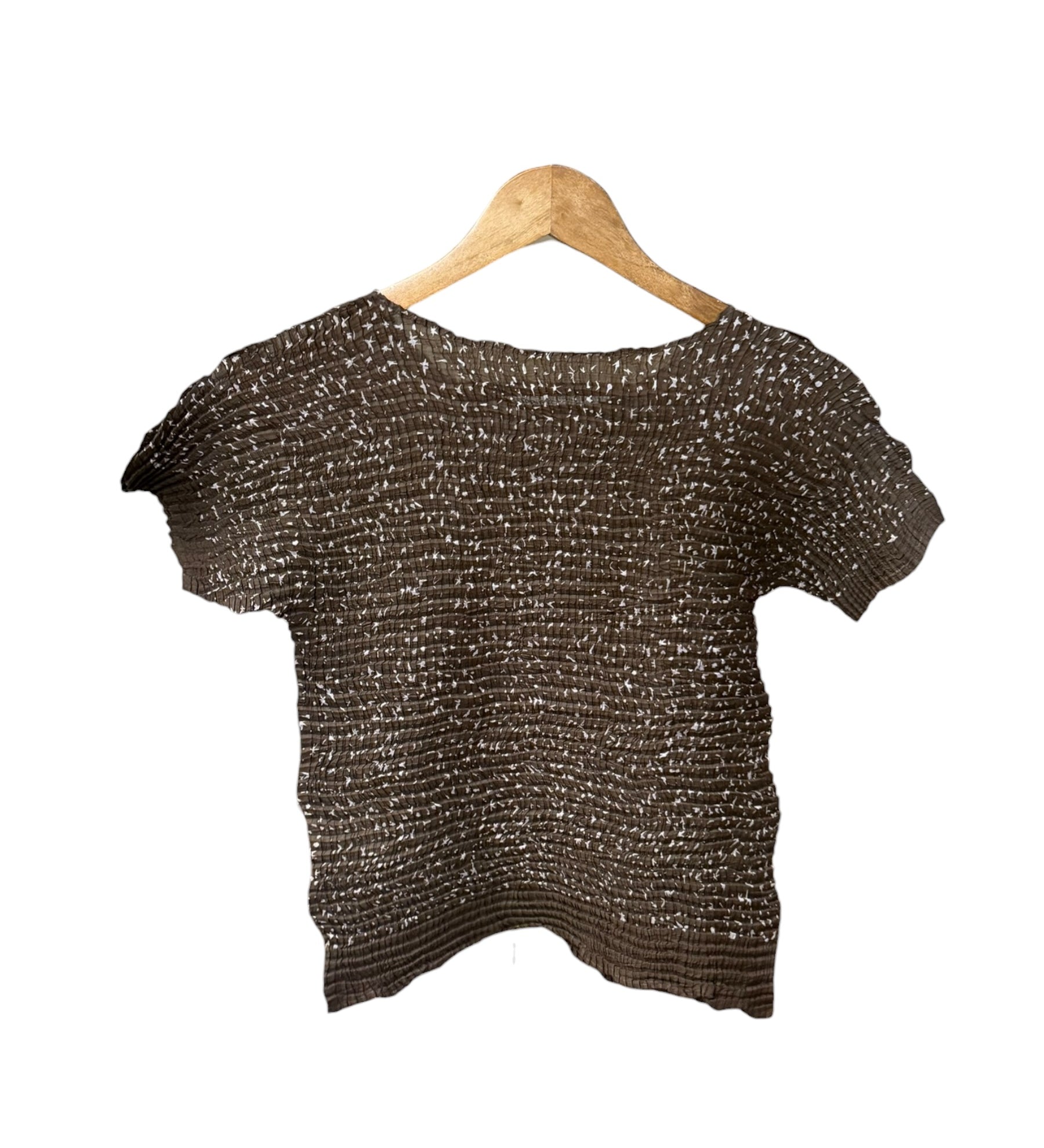 Issey Mayake Brown/Lilac Scrunched T-Shirt