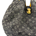 Louis Vuitton Black Denim Mahina Hobo Bag XL