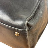 Chanel Vintage Black Calfskin Front Pocket Tote 1997