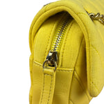 Chanel Yellow Chevron Flap Chain Shoulder Bag 2015