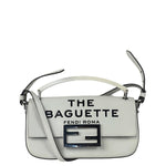 Fendi x Marc Jacobs White Leather Mini Baguette