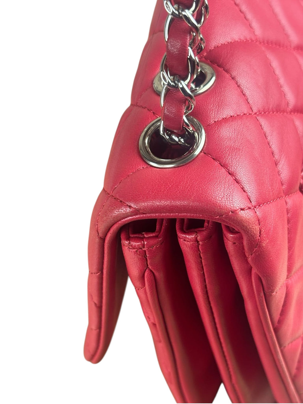 Chanel Coral Pink Quilted Lambskin Accordion Flap Bag 2014