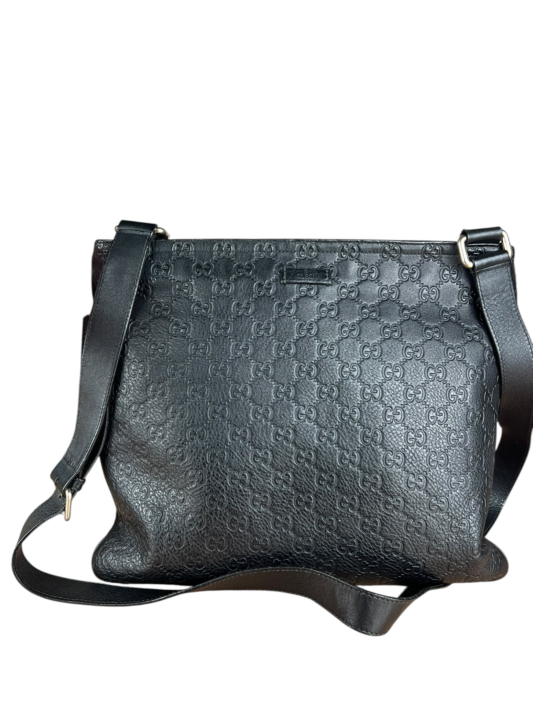 Gucci GG Black Leather Crossbody Bag