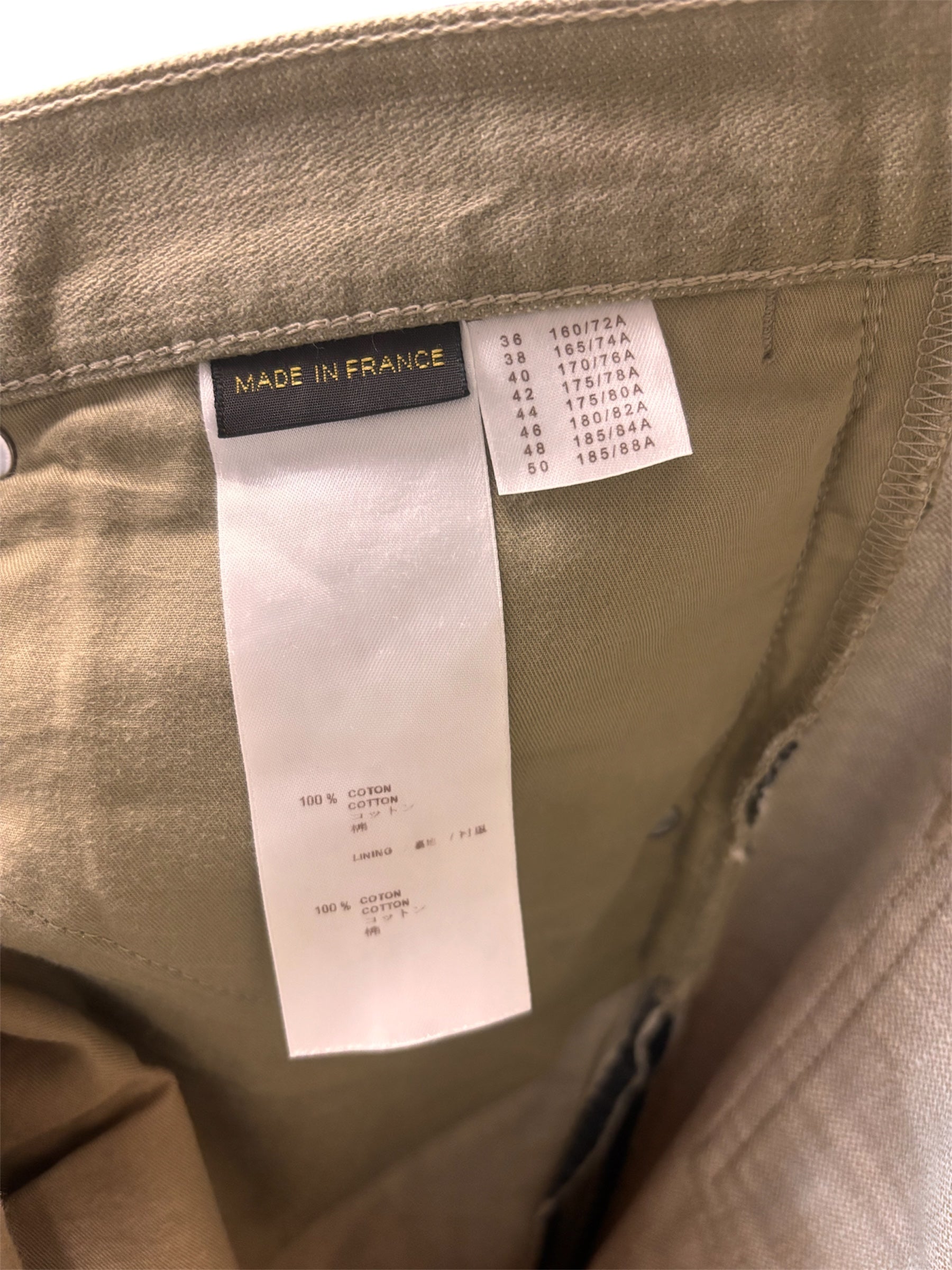 Louis Vuitton Khakhi Cotton Trousers