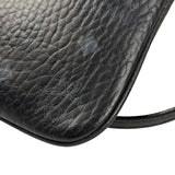 MCM Black Leather Visetos Monogram Pochette