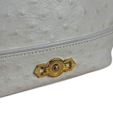 Versace Vintage Mini Osctrich Leather Top Handle Bag