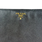 Prada Saffiano Leather Snap Long Wallet Black