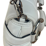 Gucci White Puffer Leather Horsebit Shoulder Bag