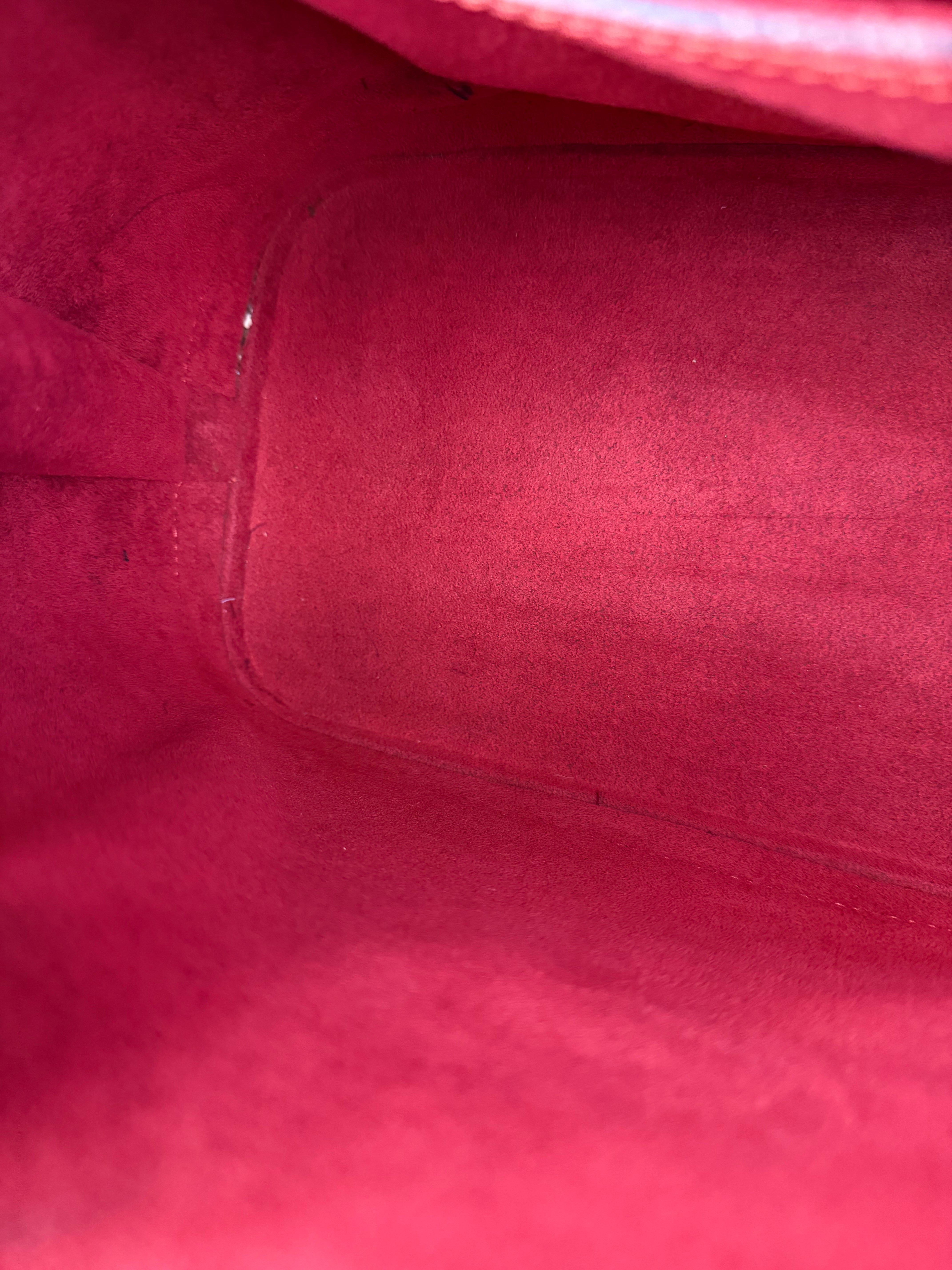 Louis Vuitton Red Epi Alma Handbag