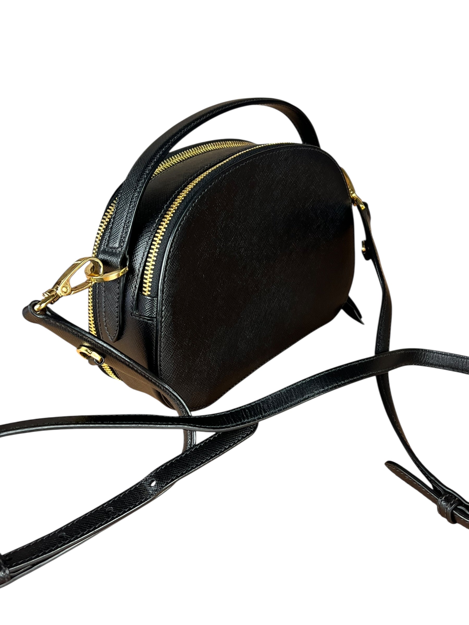Prada Black Leather Odette Crossbody