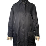 Burberry Black Button Up Coat