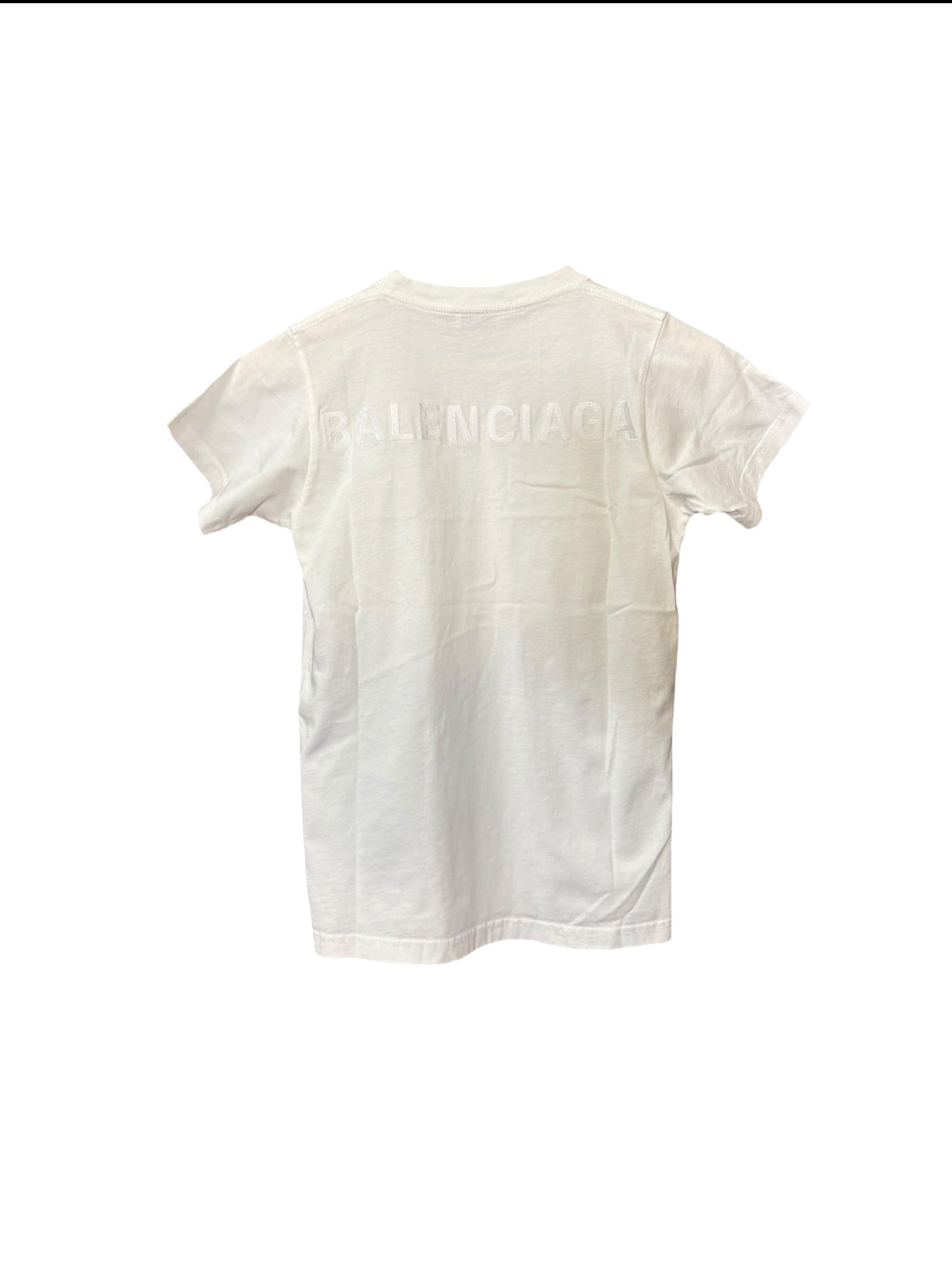Balenciaga White Logo T-Shirt