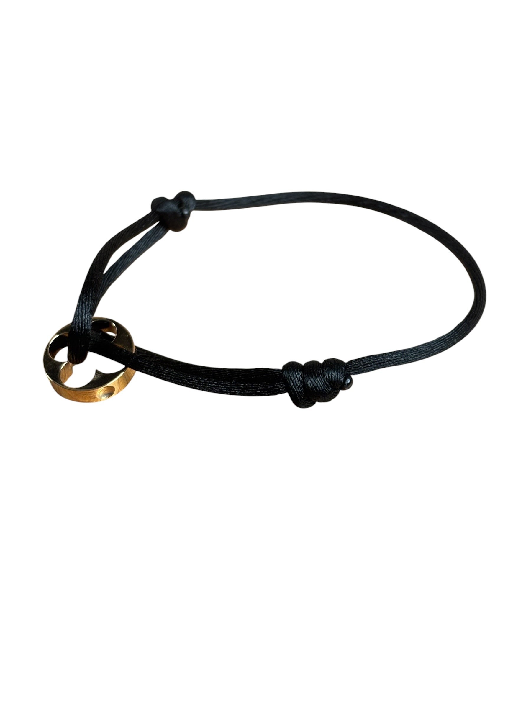 Louis Vuitton Black Empriente Cord Bracelet