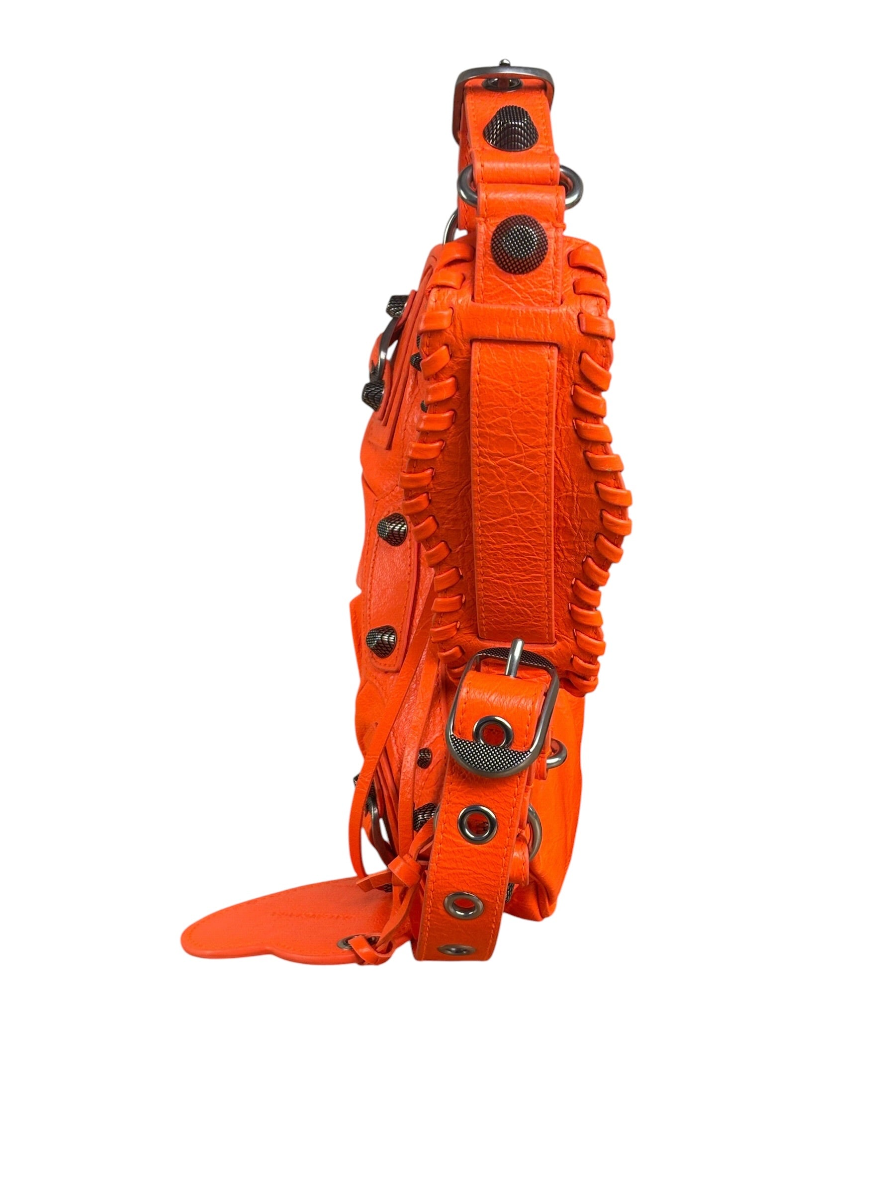 Balenciaga Orange Leather XS Le Cagole Shoulder Bag