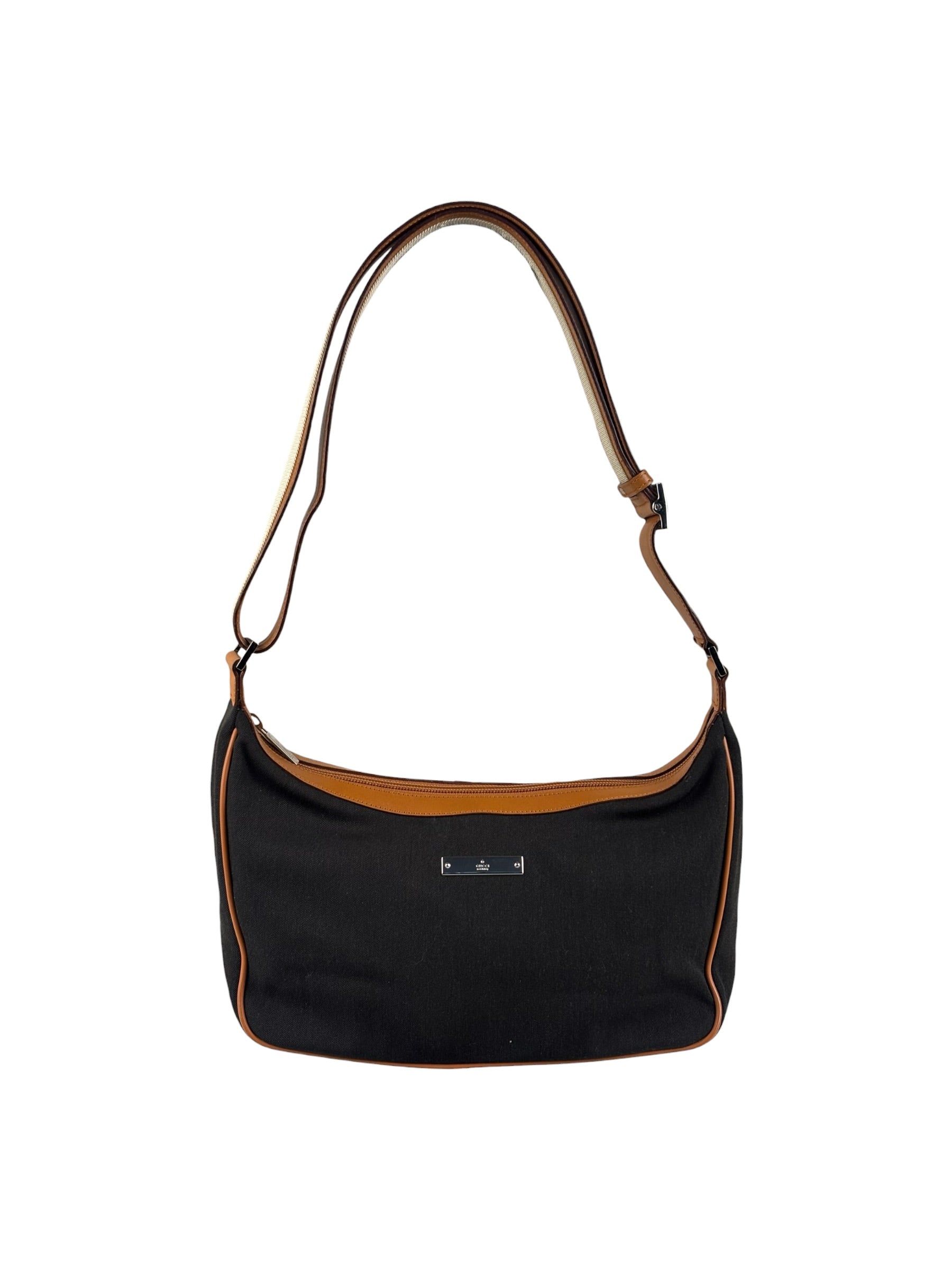 Gucci Vintage Brown Leather Lined Hobo Shoulder Bag