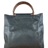 Chanel CC Caviar Wooden Ring Tote 2002