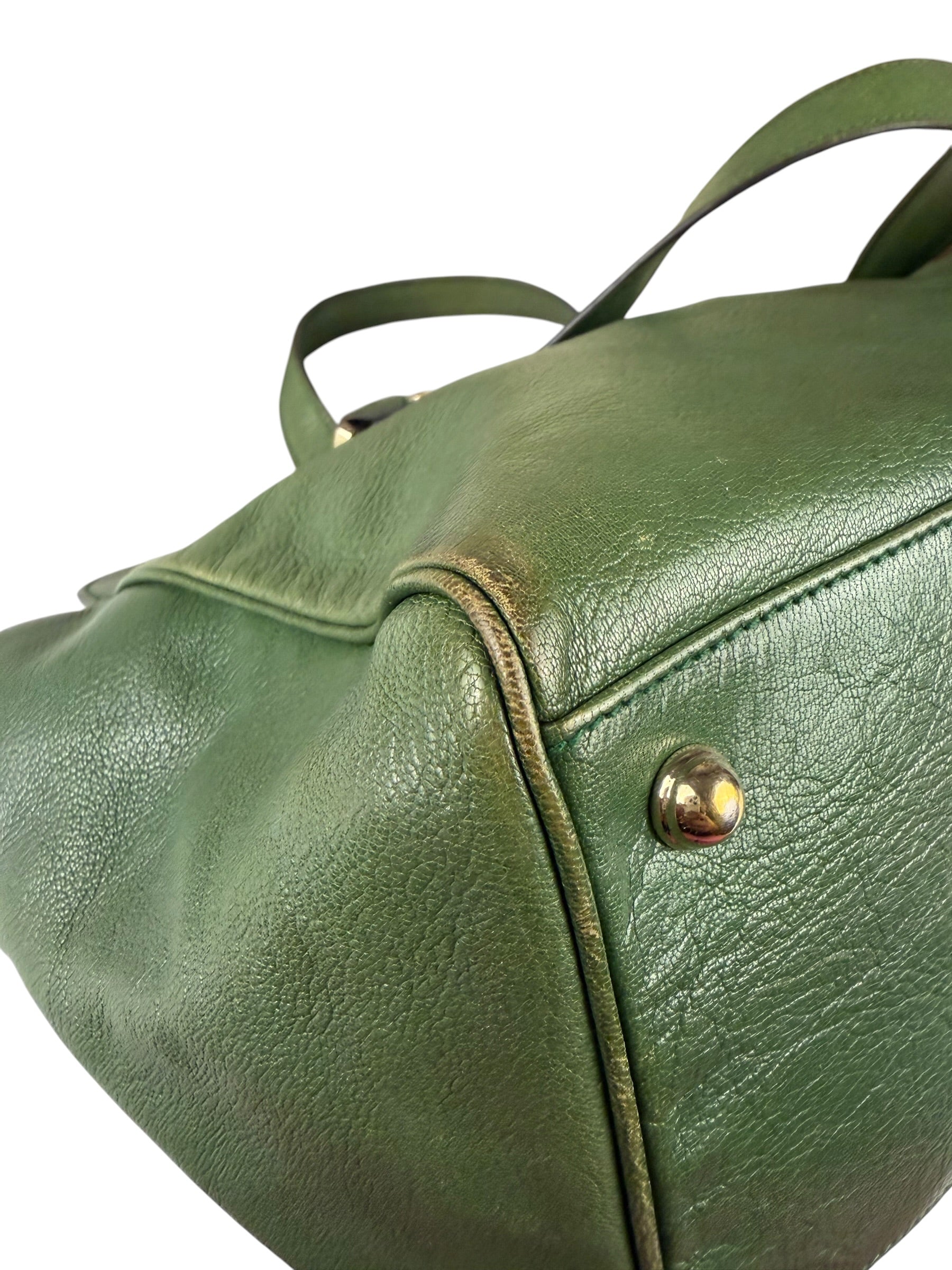 Gucci Green Leather Blondie Shoulder Bag