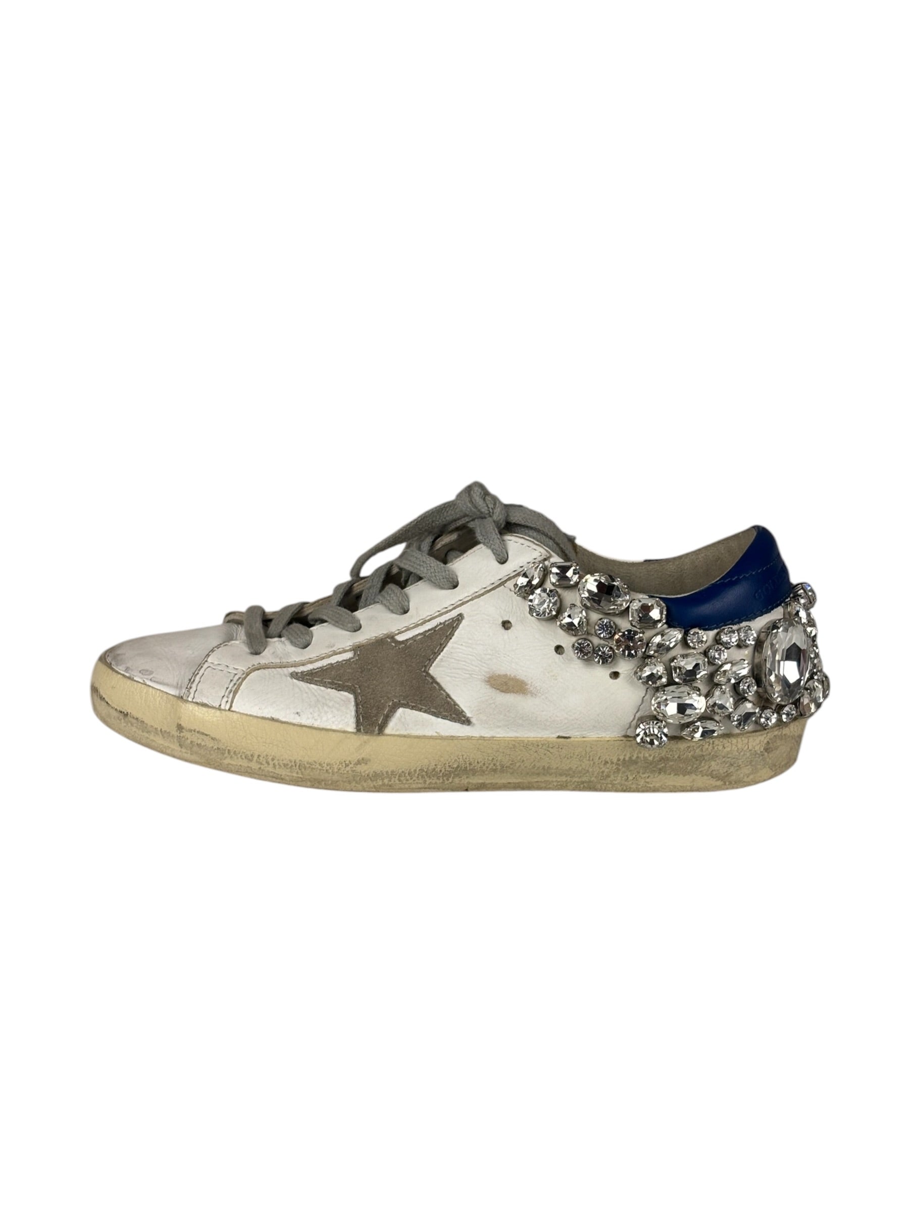Golden Goose Superstar Sneakers Crystal Embellishments