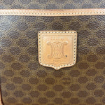 Celine Brown Leather Boston Handbag