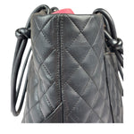 Chanel Black Quilted Calfskin Cambon Ligne Tote 2003