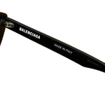 Balenciaga Black/Grey BB0175SA Alternative Fit Square Sunglasses