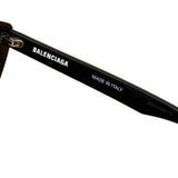 Balenciaga Black/Grey BB0175SA Alternative Fit Square Sunglasses