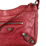 Balenciaga Fuchsia Leather Le City Crossbody