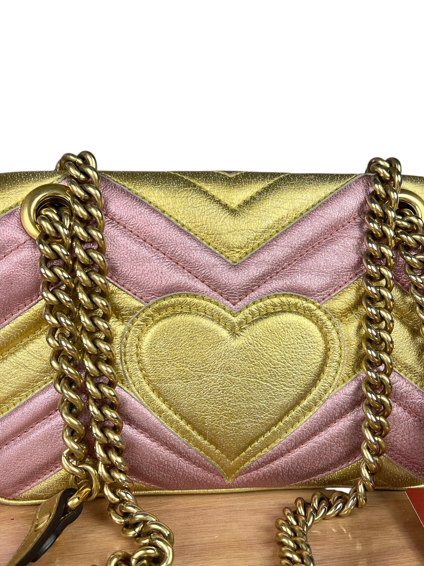 Gucci GG Metallic Marmont S Flap Bag