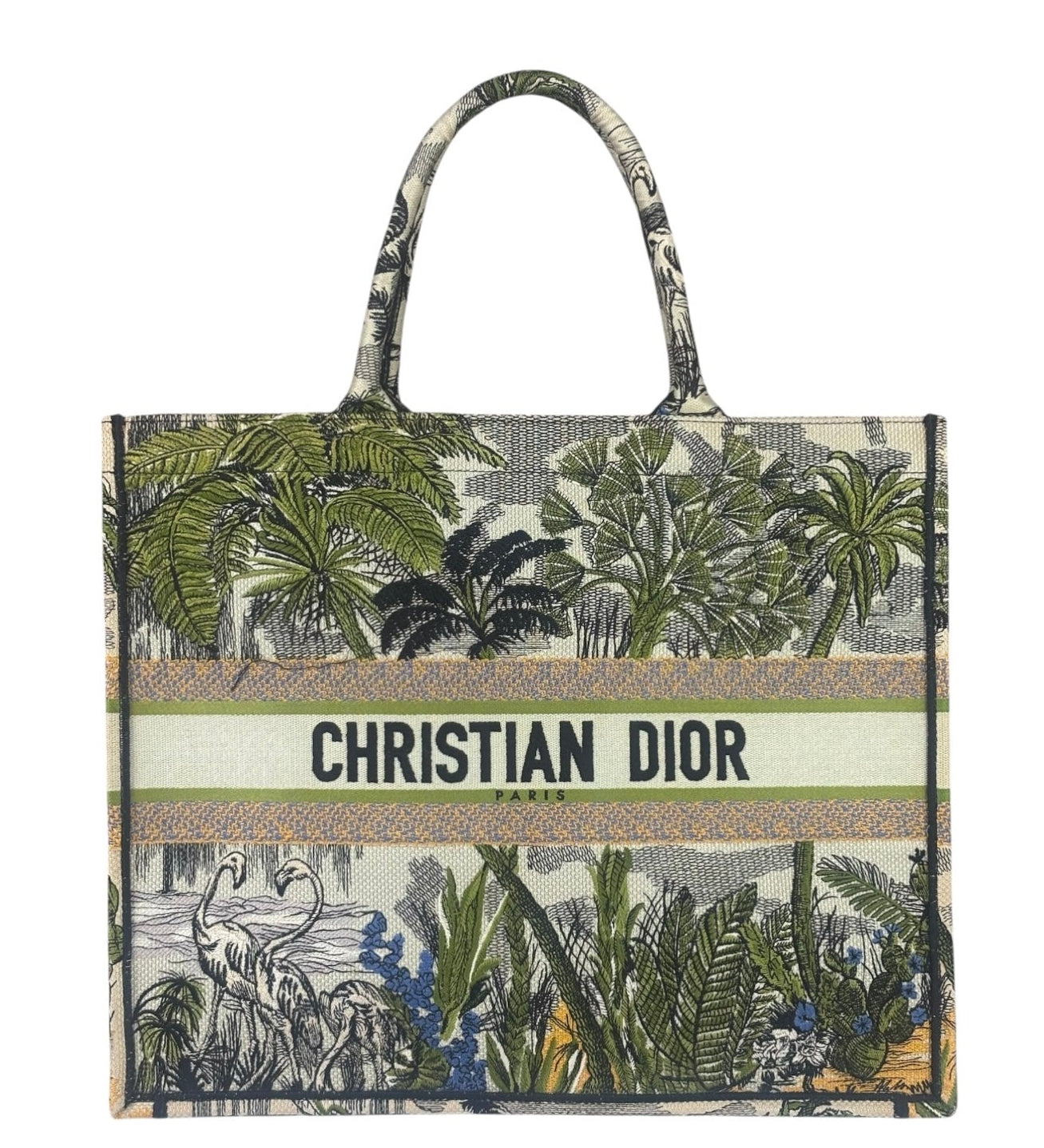 Christian Dior Large Toile De Jour Tropicalia Book Tote