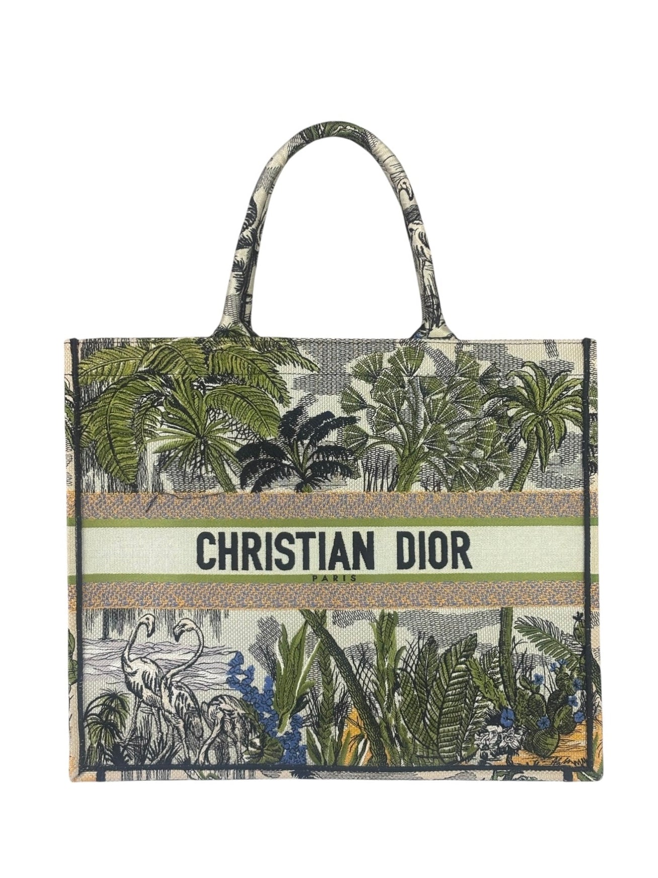 Christian Dior Large Toile De Jour Tropicalia Book Tote