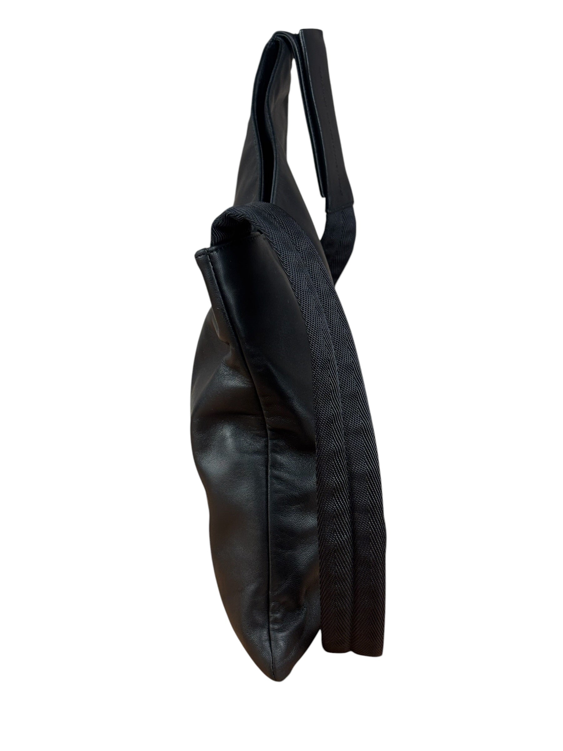 Prada Black Leather Sleek P&D Crossbody Bag